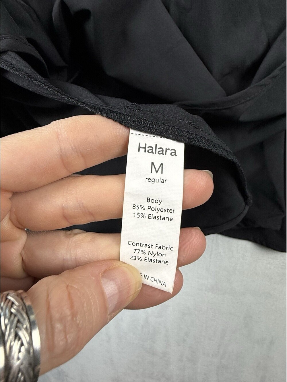 Halara High Drop Waisted Tennis Skirt Skort M Black Rouched Flowy Stretch Long - Picture 8 of 9